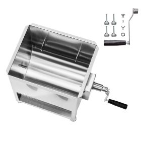 Manual Meat Mixer, 30L Fixed Tank Meat Processing Equipment(Mixing Max 60LBS for Meat), Stainless Steel Meat Mixer