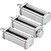 Pasta Attachment for KitchenAid Stand Mixer, Stainless Steel Pasta Roller Cutter Set Including Pasta Sheet Roller, Spaghetti and Fettuccine Cutter