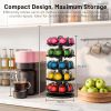Rotary Coffee Pod Capsules Carousel Holder Organizer Compatible with 40 Nespresso Vertuoline Capsules (Black)
