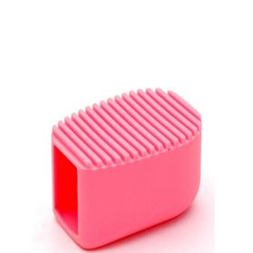 Laundry Washboard Silicone Creative Mini Handheld Washboard Laundry Scrubber Clothe Cleaner (Color: Pink)